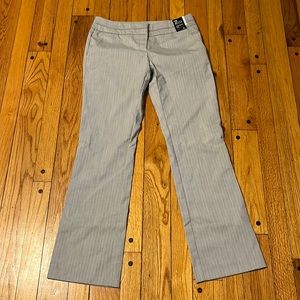 New York & Co Straight Leg 2 Petite Gray Stripe Pants